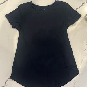 J Jill, perfect Pima navy crew neck shirt tail tee